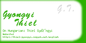 gyongyi thiel business card